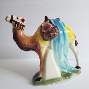 Vintage Ceramic Bright Colors Camel Figurine